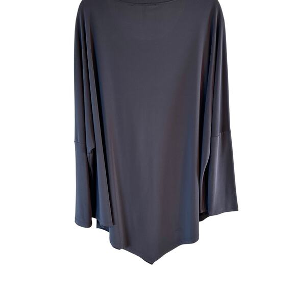 Last Tango Gray Dolman Sleeve Tunic Top Small Flowy Stretch Y2K - Picture 3 of 5